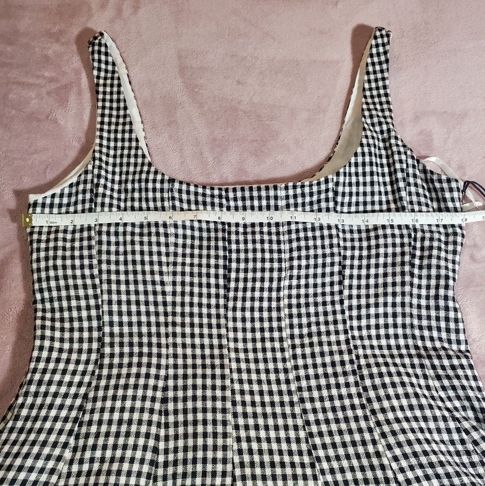NWT Bailey 44 Linen Blend Gingham Fit & Flare Dress - Picture 12 of 13